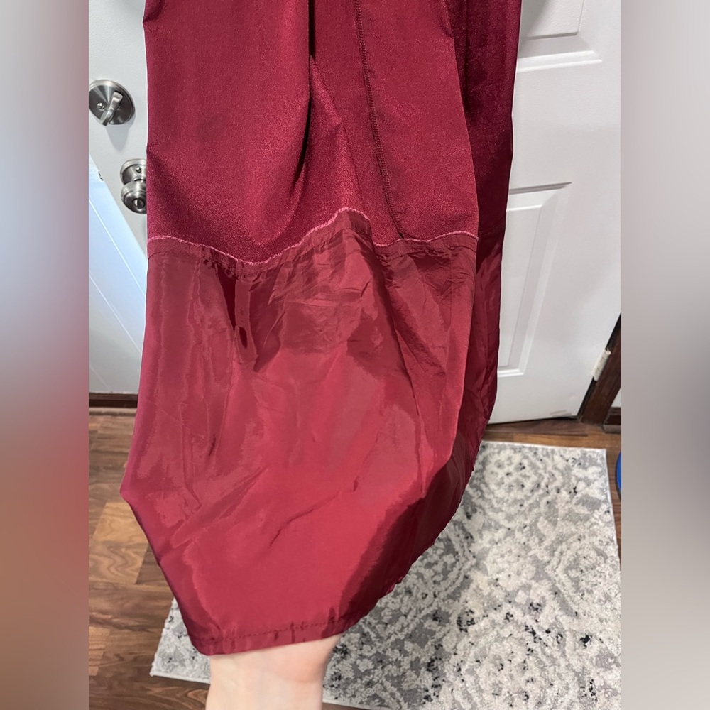 SOLD MAROON Long sleeve She’s LACE DRESS Tie Front Zip up Size Small BURGANDY - Picture 11 of 14